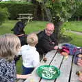 In the Tom Cobley beer garden, A Game of Cricket, and a Walk Around Chagford, Devon - 23rd August 2020