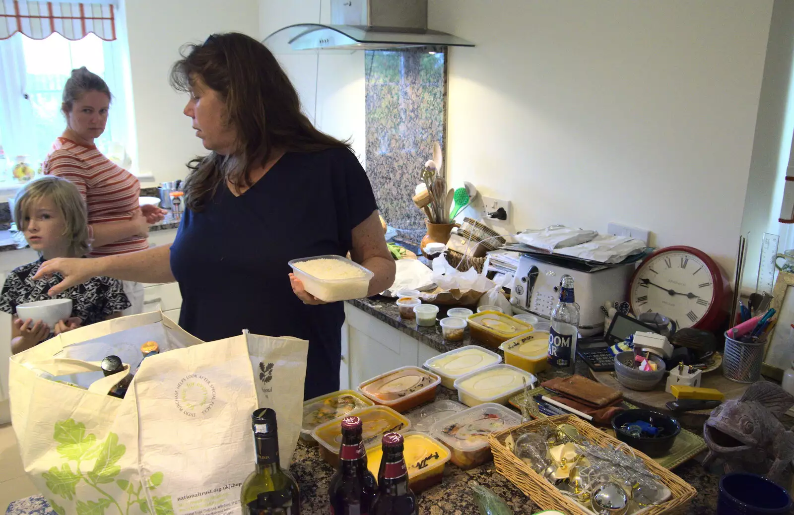 Sis dishes out some Ma'ida take-away curry, from A Game of Cricket, and a Walk Around Chagford, Devon - 23rd August 2020