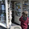 Fred outside the newsagents, A Game of Cricket, and a Walk Around Chagford, Devon - 23rd August 2020