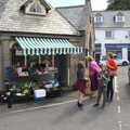 The gang outside the Fruit Loop greengrocer, A Game of Cricket, and a Walk Around Chagford, Devon - 23rd August 2020