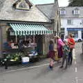 The gang outside the Fruit Loop greengrocer, A Game of Cricket, and a Walk Around Chagford, Devon - 23rd August 2020