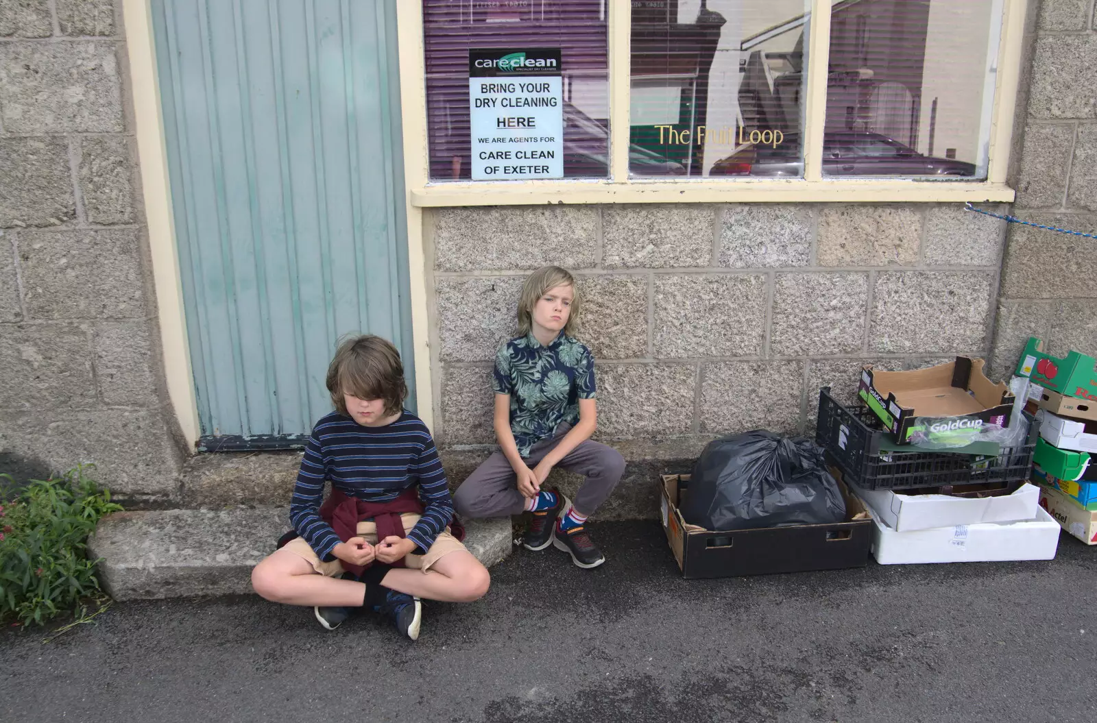 Fred and Harry have a bit of ennui, from A Game of Cricket, and a Walk Around Chagford, Devon - 23rd August 2020