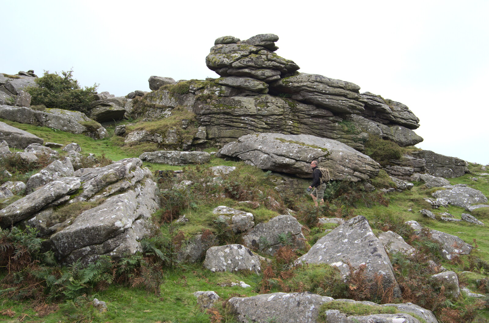 More irregular granite piles from A Walk up Hound Tor, Dartmoor, Devon - 24th August 2020