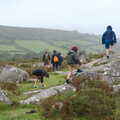 We head off around the back of the tor, A Walk up Hound Tor, Dartmoor, Devon - 24th August 2020