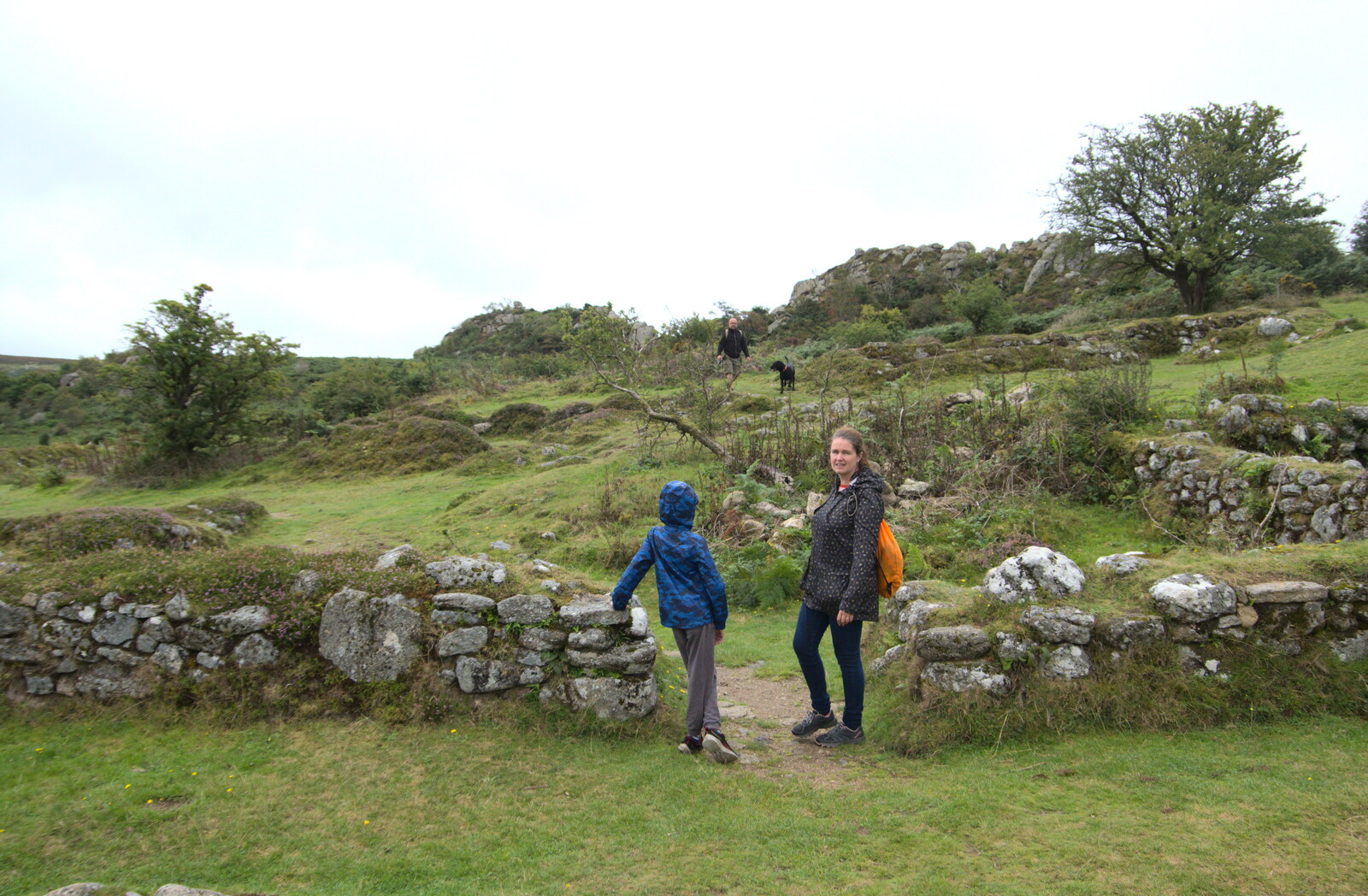 Harry and Isobel from A Walk up Hound Tor, Dartmoor, Devon - 24th August 2020
