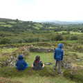 The kids survey the scene, A Walk up Hound Tor, Dartmoor, Devon - 24th August 2020