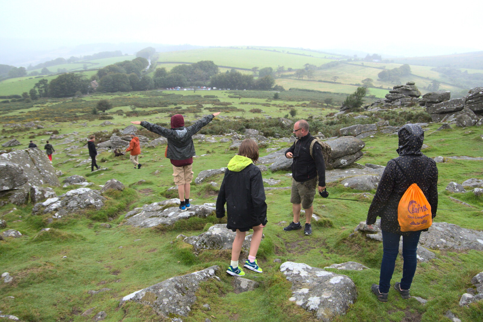 We head back to the car park in the lashing rain from A Walk up Hound Tor, Dartmoor, Devon - 24th August 2020