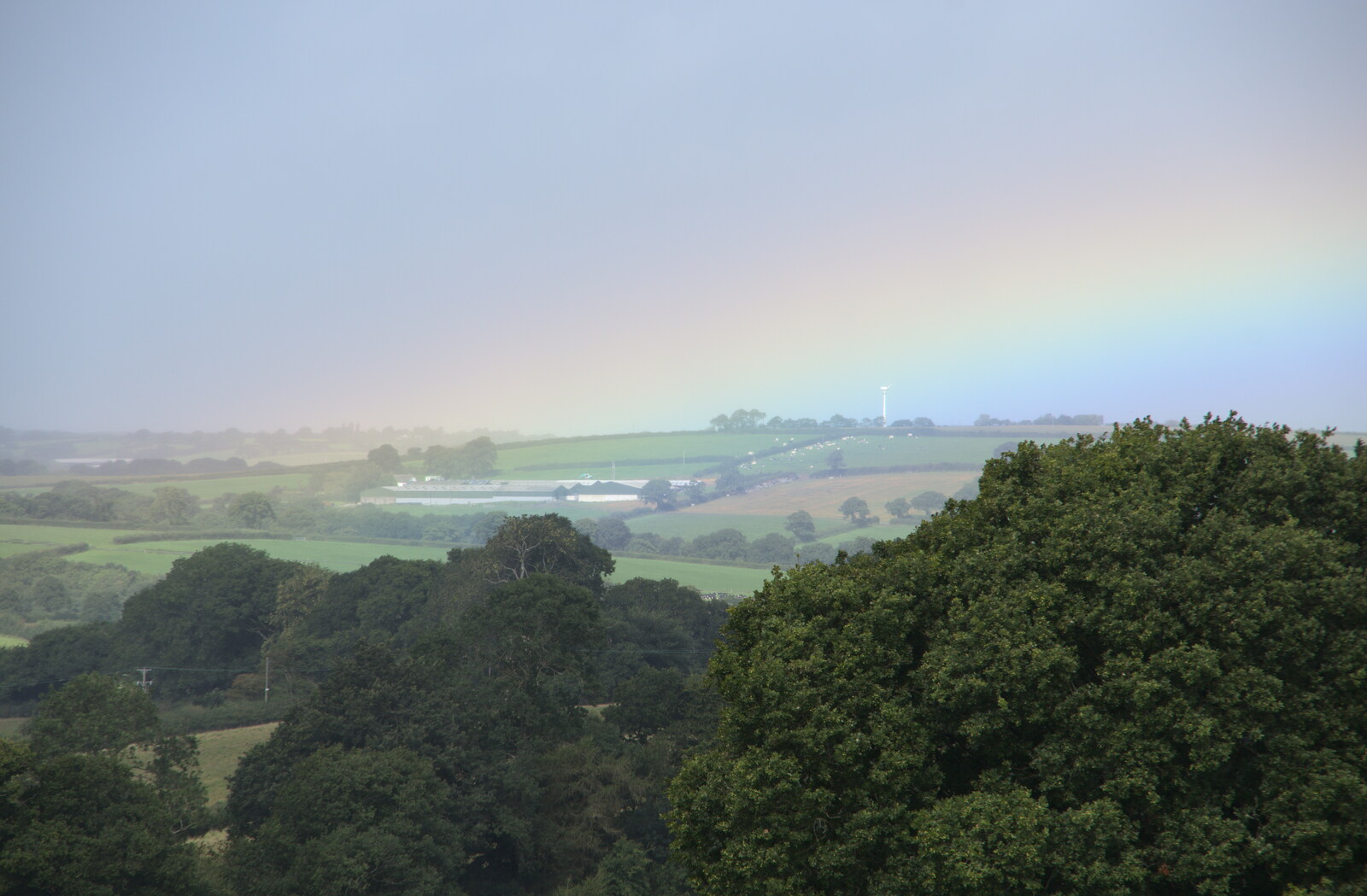 The end of the rainbow from A Walk up Hound Tor, Dartmoor, Devon - 24th August 2020