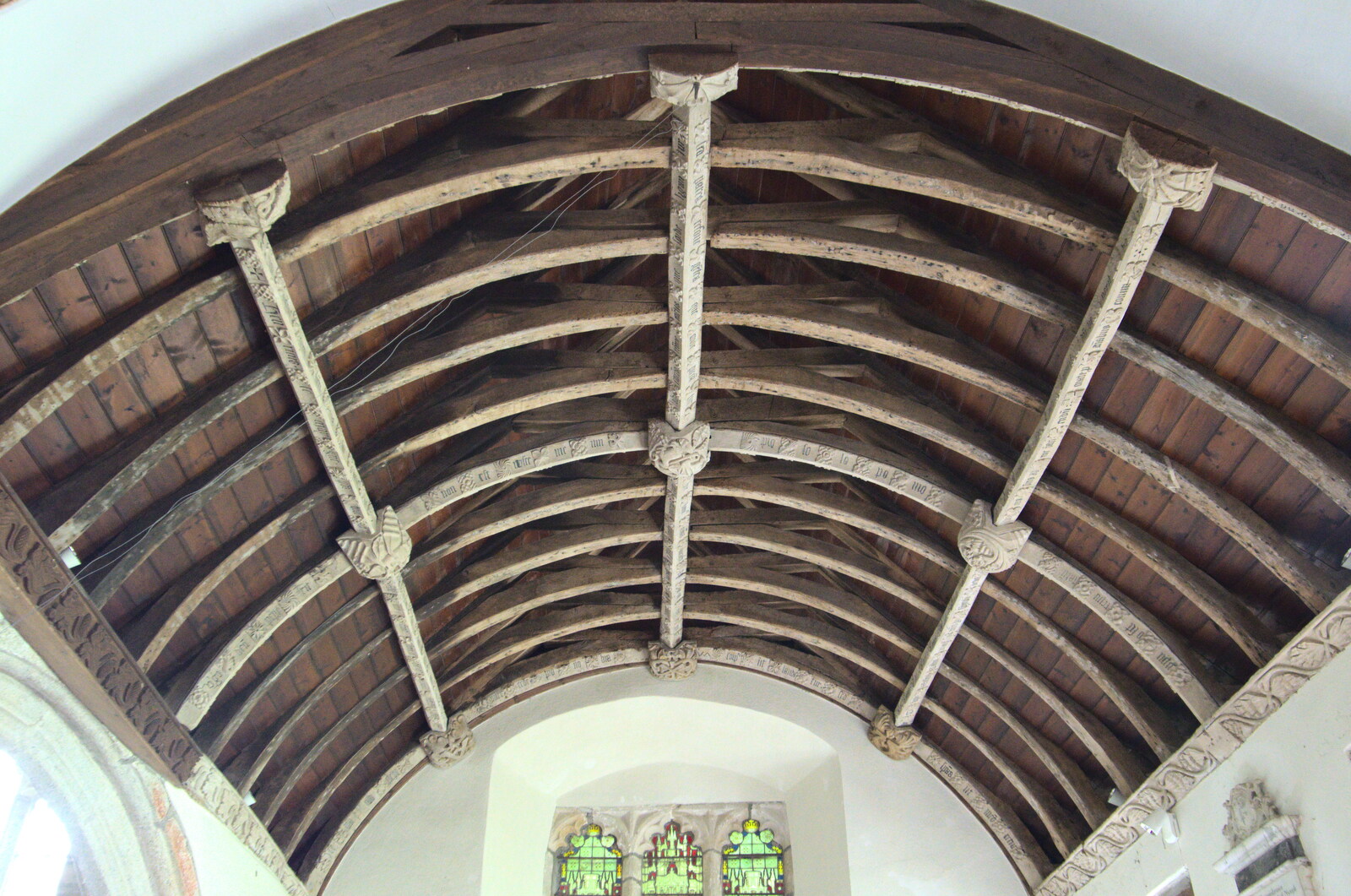A nice bit of old church roof in St. Michael's from A Walk up Hound Tor, Dartmoor, Devon - 24th August 2020