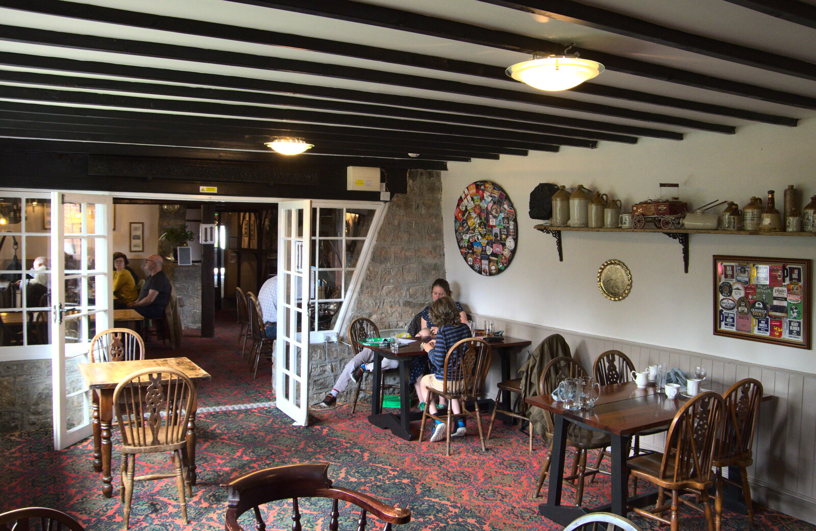 In the Cobley's back restaurant from A Walk up Hound Tor, Dartmoor, Devon - 24th August 2020