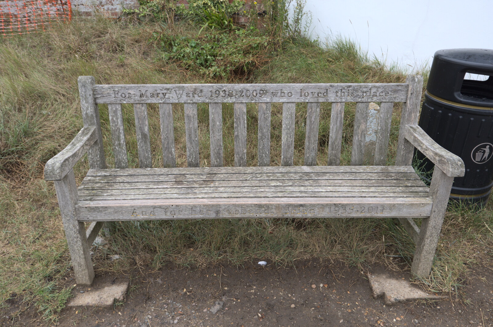 A memorial bench from A Trip to Orford, Suffolk - 29th August 2020