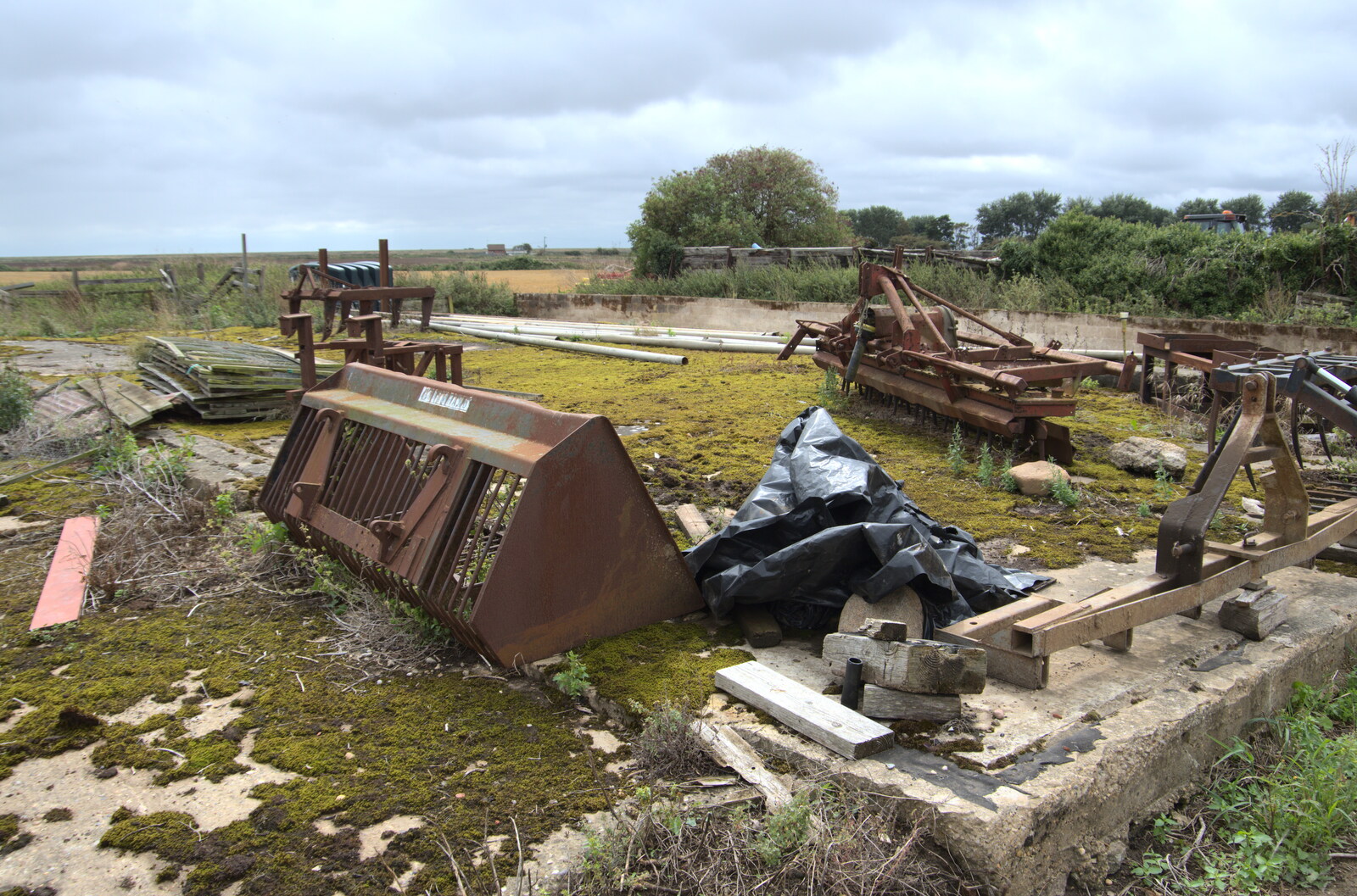 A collection of rusting farm machinery from A Trip to Orford, Suffolk - 29th August 2020