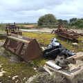 A collection of rusting farm machinery, A Trip to Orford, Suffolk - 29th August 2020
