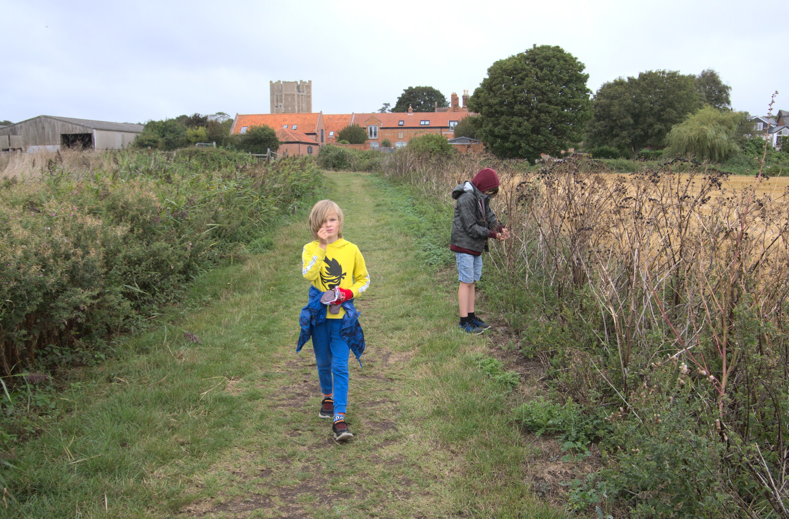 Harry on the path from A Trip to Orford, Suffolk - 29th August 2020