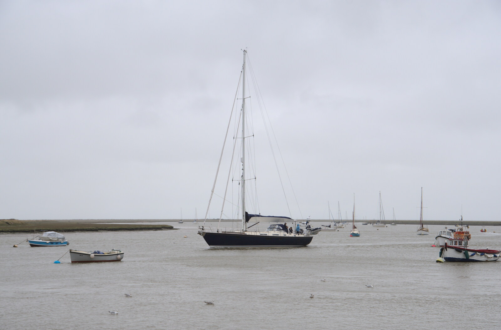 A boat on the river from A Trip to Orford, Suffolk - 29th August 2020