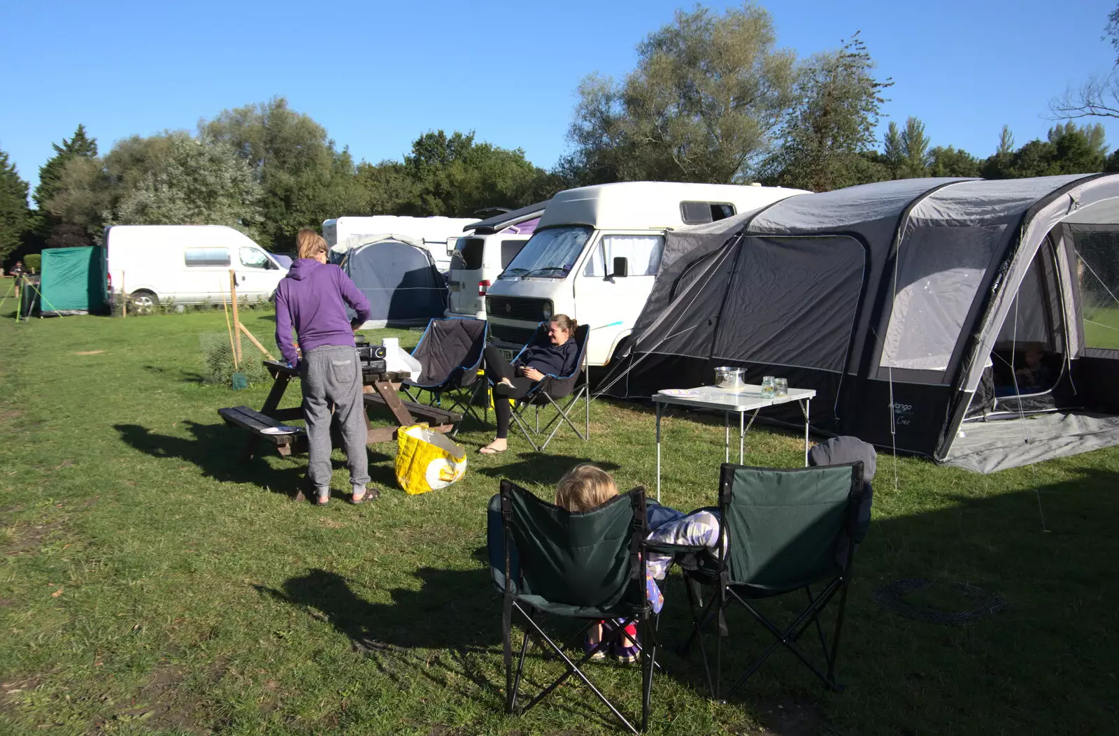 Hanging around the camp site, from Camping at Three Rivers, Geldeston, Norfolk - 5th September 2020