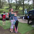 Lydia gets a hug, Camping at Three Rivers, Geldeston, Norfolk - 5th September 2020