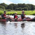 Camping at Three Rivers, Geldeston, Norfolk - 5th September 2020, The Boy Phil and Harry paddle around