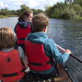 Camping at Three Rivers, Geldeston, Norfolk - 5th September 2020, Fred paddles our kayak