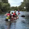 The others overtake us, whilst Lydia is out ahead, Camping at Three Rivers, Geldeston, Norfolk - 5th September 2020