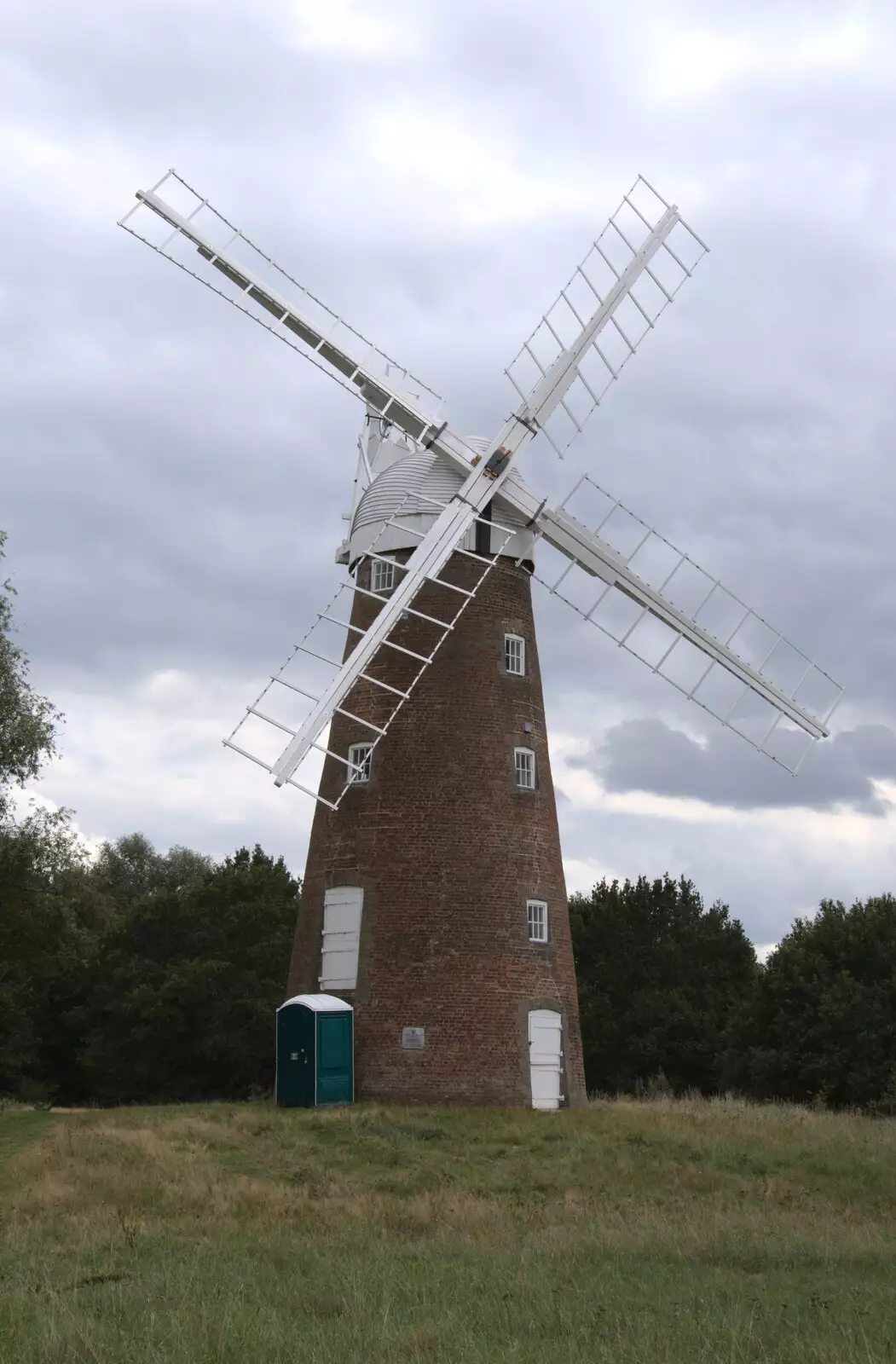 Billingford Windmill is now full re-sailed, from Camping at Three Rivers, Geldeston, Norfolk - 5th September 2020