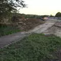 The cycle path is dug up, Cycling Eye Airfield and Station 119, Eye, Suffolk - 9th September 2020