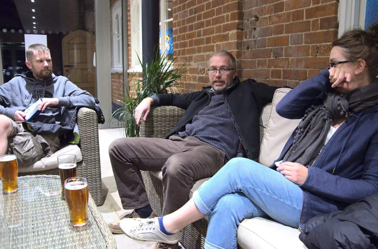 Phil, Marc and Suey in the Oaksmere, from Cycling Eye Airfield and Station 119, Eye, Suffolk - 9th September 2020