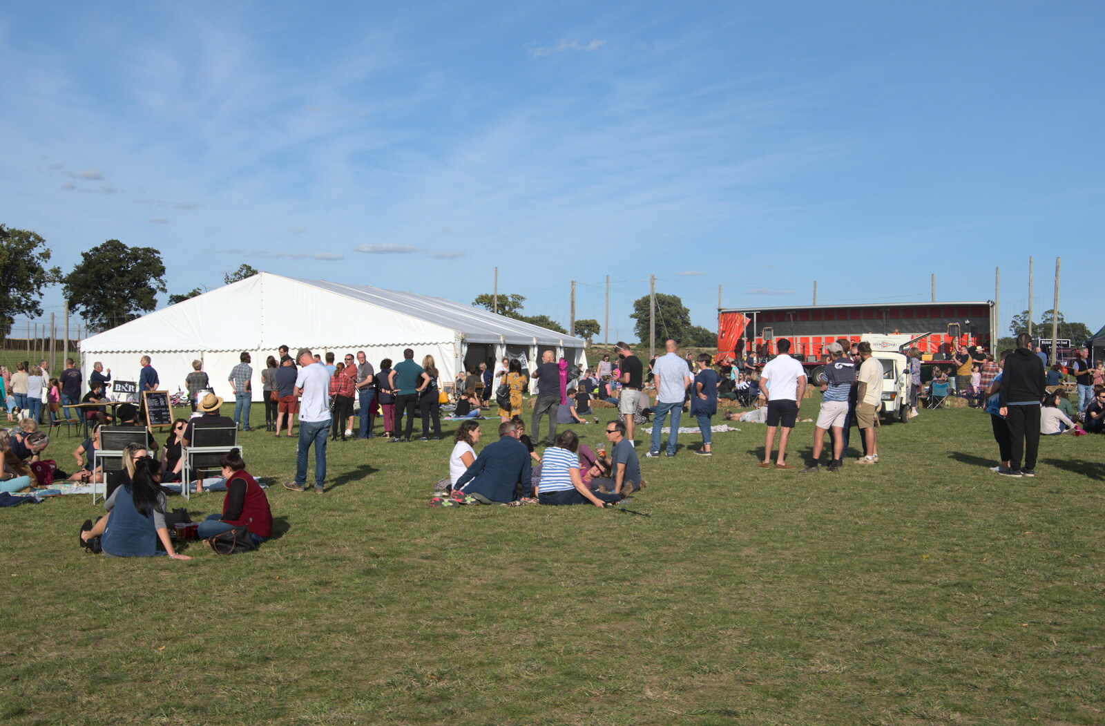 The queue for the bar is massive from Star Wing's Hops and Hogs Festival, Redgrave, Suffolk - 12th September 2020