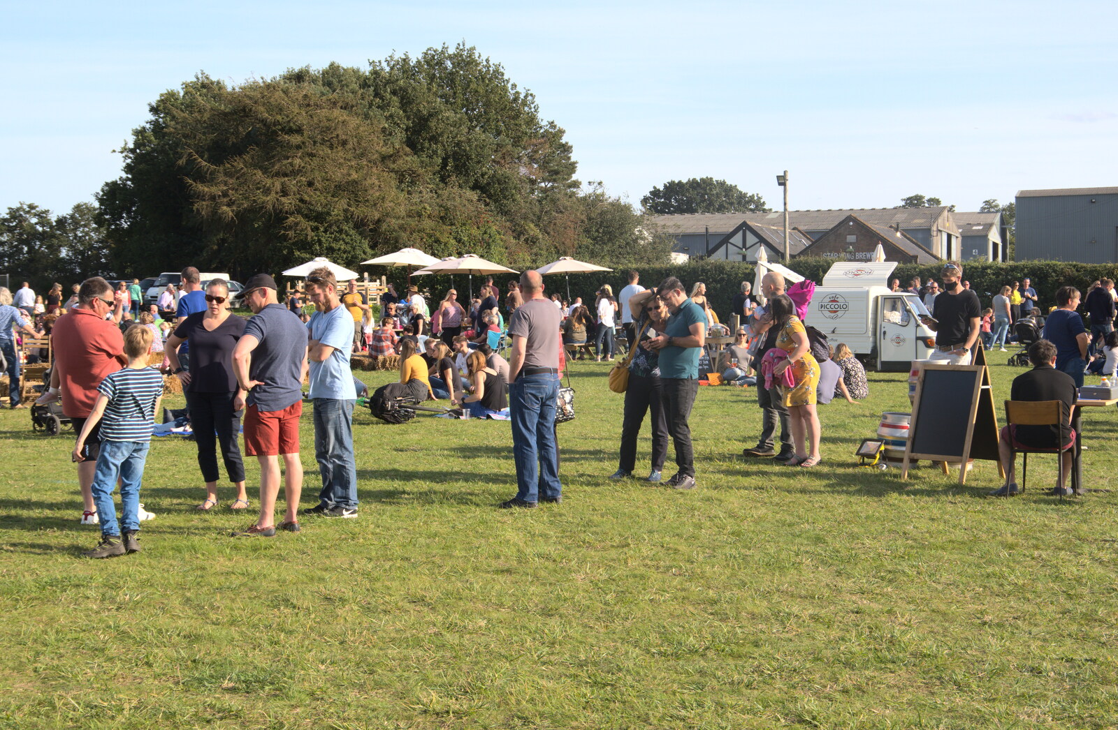 The queue gets even longer from Star Wing's Hops and Hogs Festival, Redgrave, Suffolk - 12th September 2020