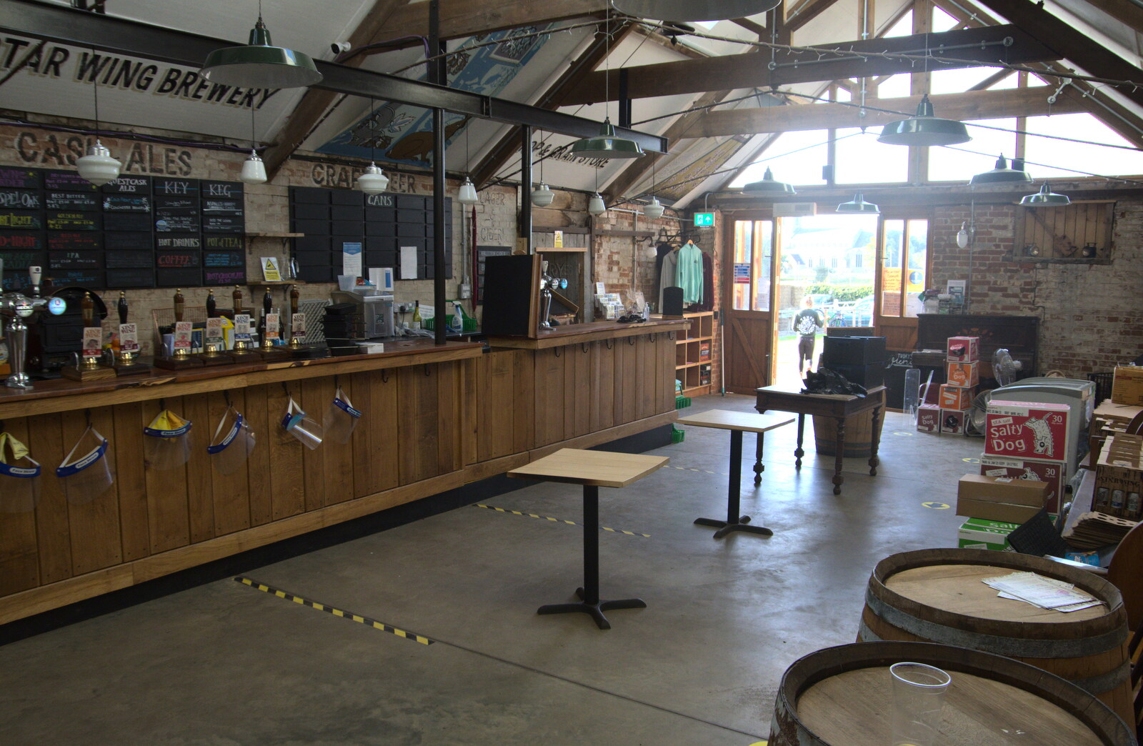 Inside Star Wing's empty Tap Room from Star Wing's Hops and Hogs Festival, Redgrave, Suffolk - 12th September 2020