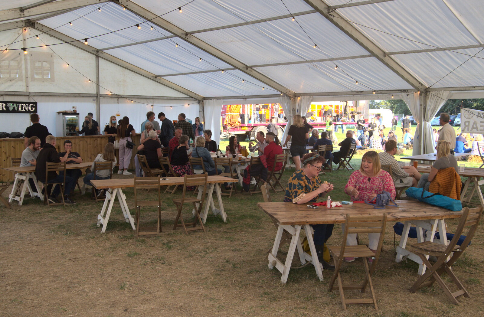 Inside the Star Wing marquee from Star Wing's Hops and Hogs Festival, Redgrave, Suffolk - 12th September 2020