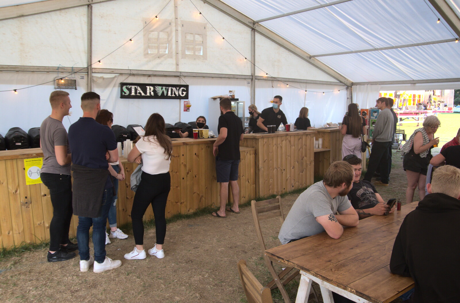 At the bar from Star Wing's Hops and Hogs Festival, Redgrave, Suffolk - 12th September 2020