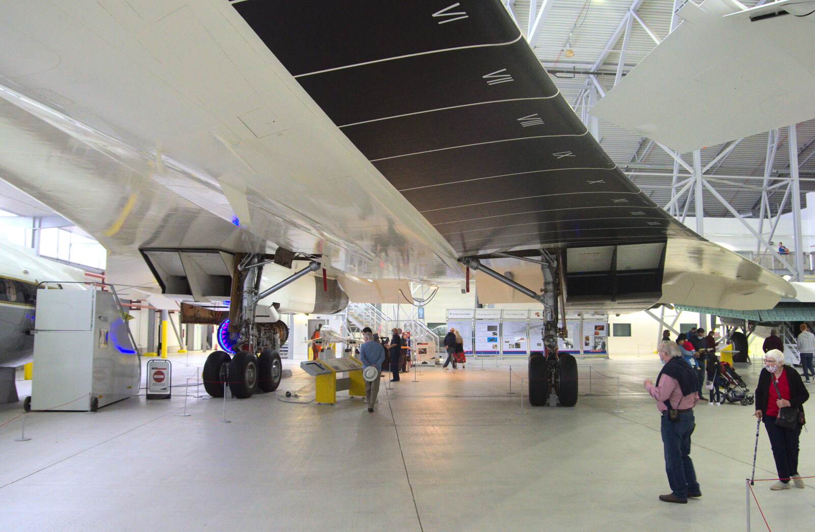 Under the wings of Concorde from The Duxford Dash, IWM Duxford, Cambridge - 13th September 2020