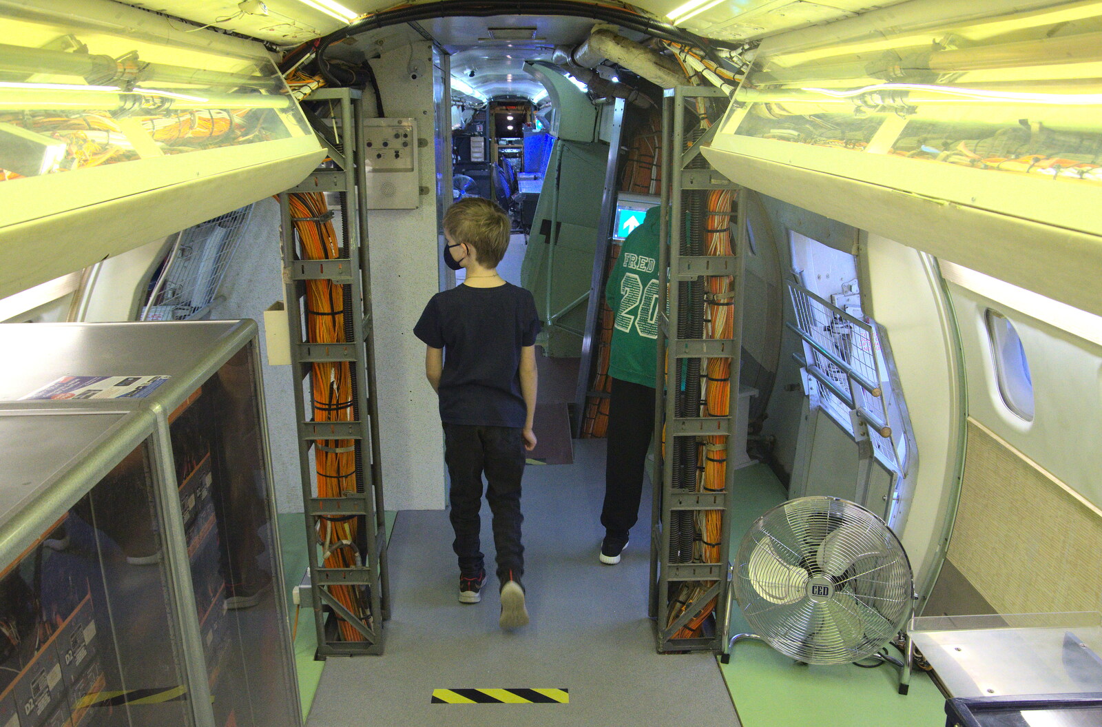 Harry and Fred roam around the prototype Concorde from The Duxford Dash, IWM Duxford, Cambridge - 13th September 2020
