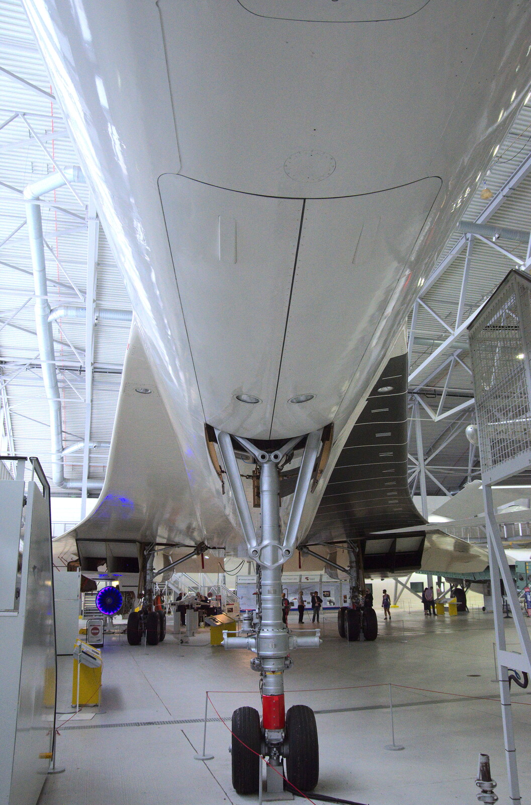 Concorde's belly and nosewheel from The Duxford Dash, IWM Duxford, Cambridge - 13th September 2020
