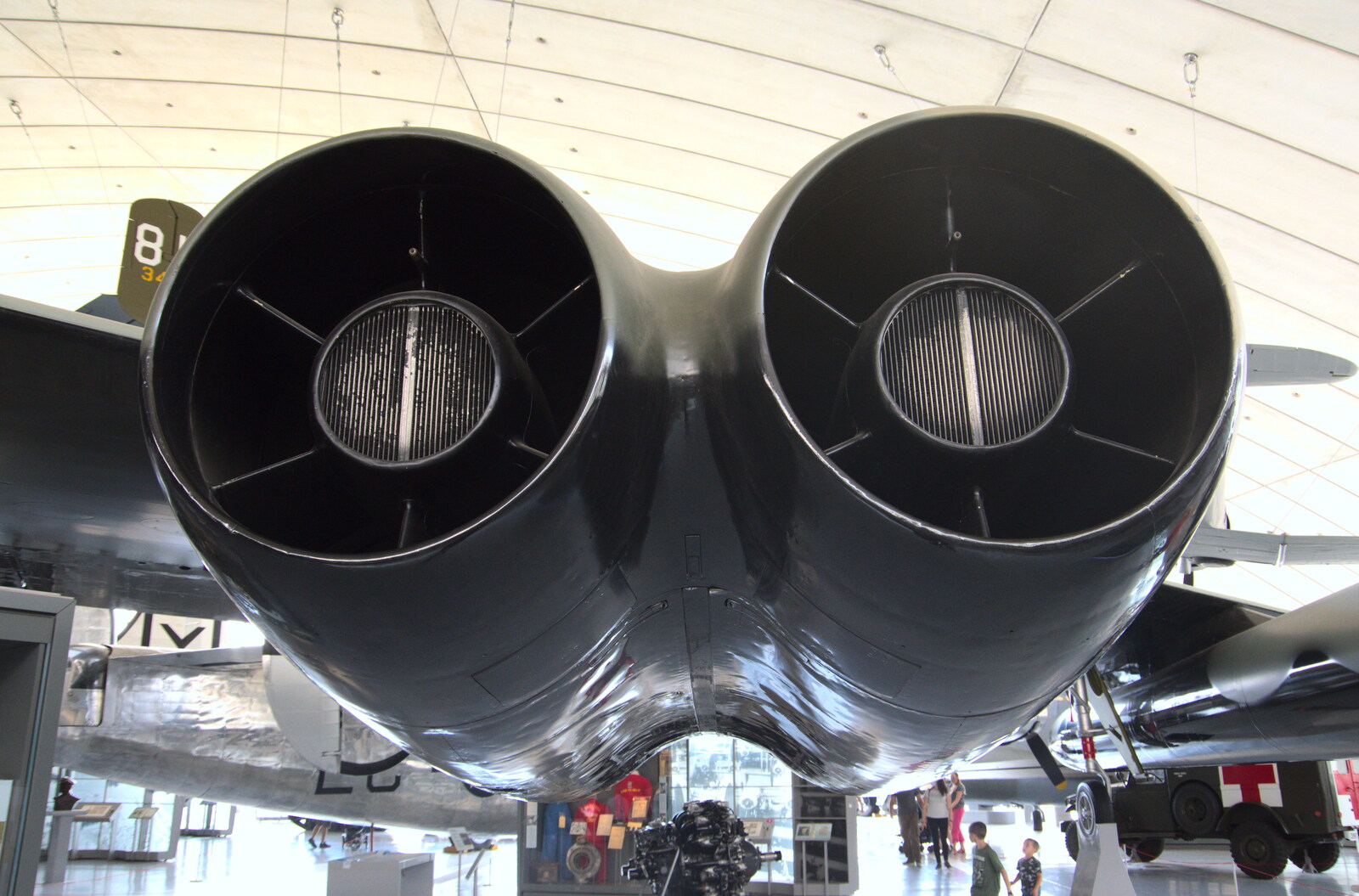 Two the the B-52's eight engines from The Duxford Dash, IWM Duxford, Cambridge - 13th September 2020