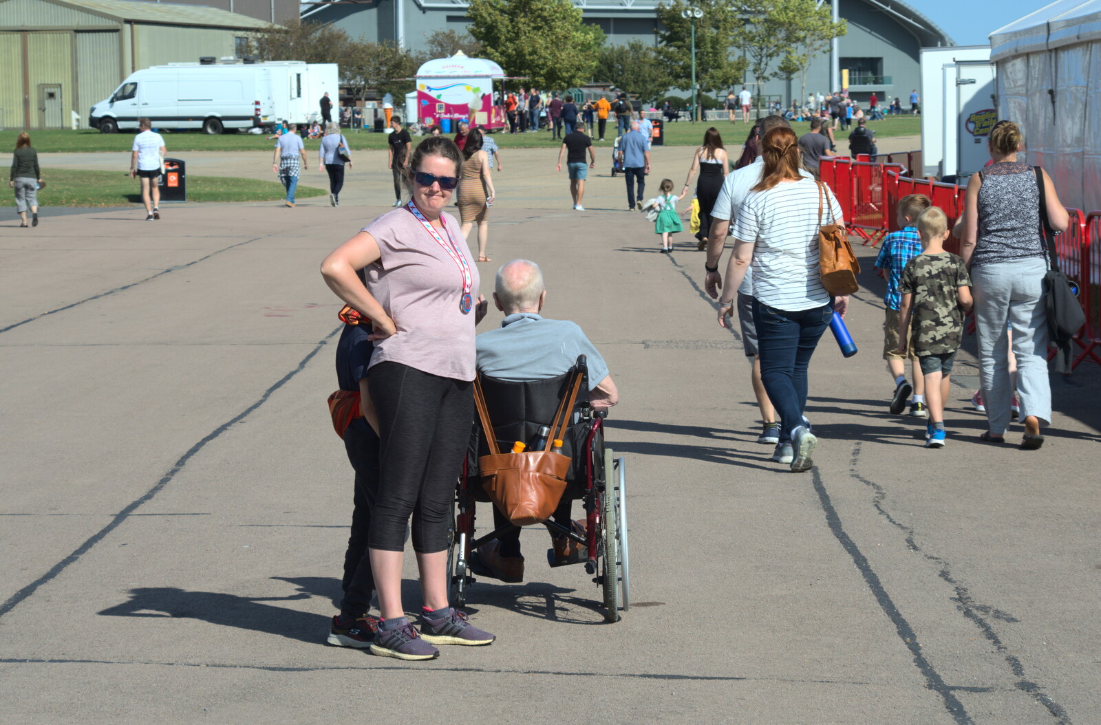 Isobel looks back from The Duxford Dash, IWM Duxford, Cambridge - 13th September 2020