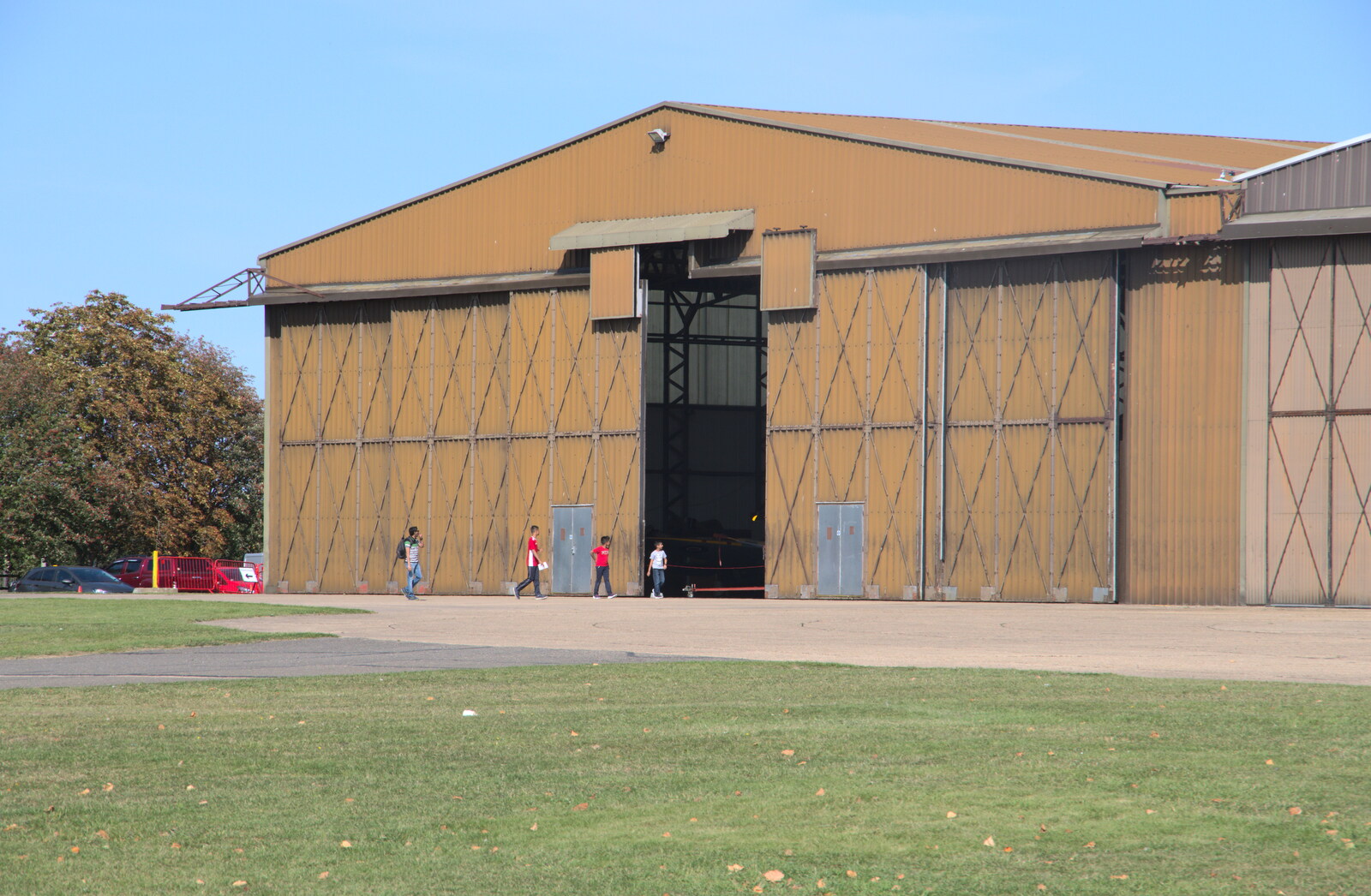 What looks like a T2 hangar at Duxford from The Duxford Dash, IWM Duxford, Cambridge - 13th September 2020