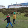 2020 The boys run around in front of Sizewell B