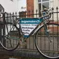 A bike on a fence, A Walk Around Town, Diss, Norfolk - 10th October 2020