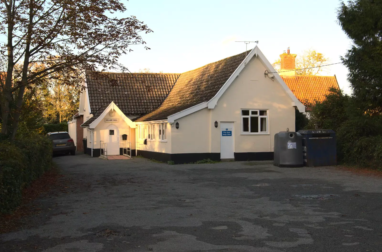 The Brome village hall, from A Walk Around the Avenue, Brome, Suffolk - 25th October 2020