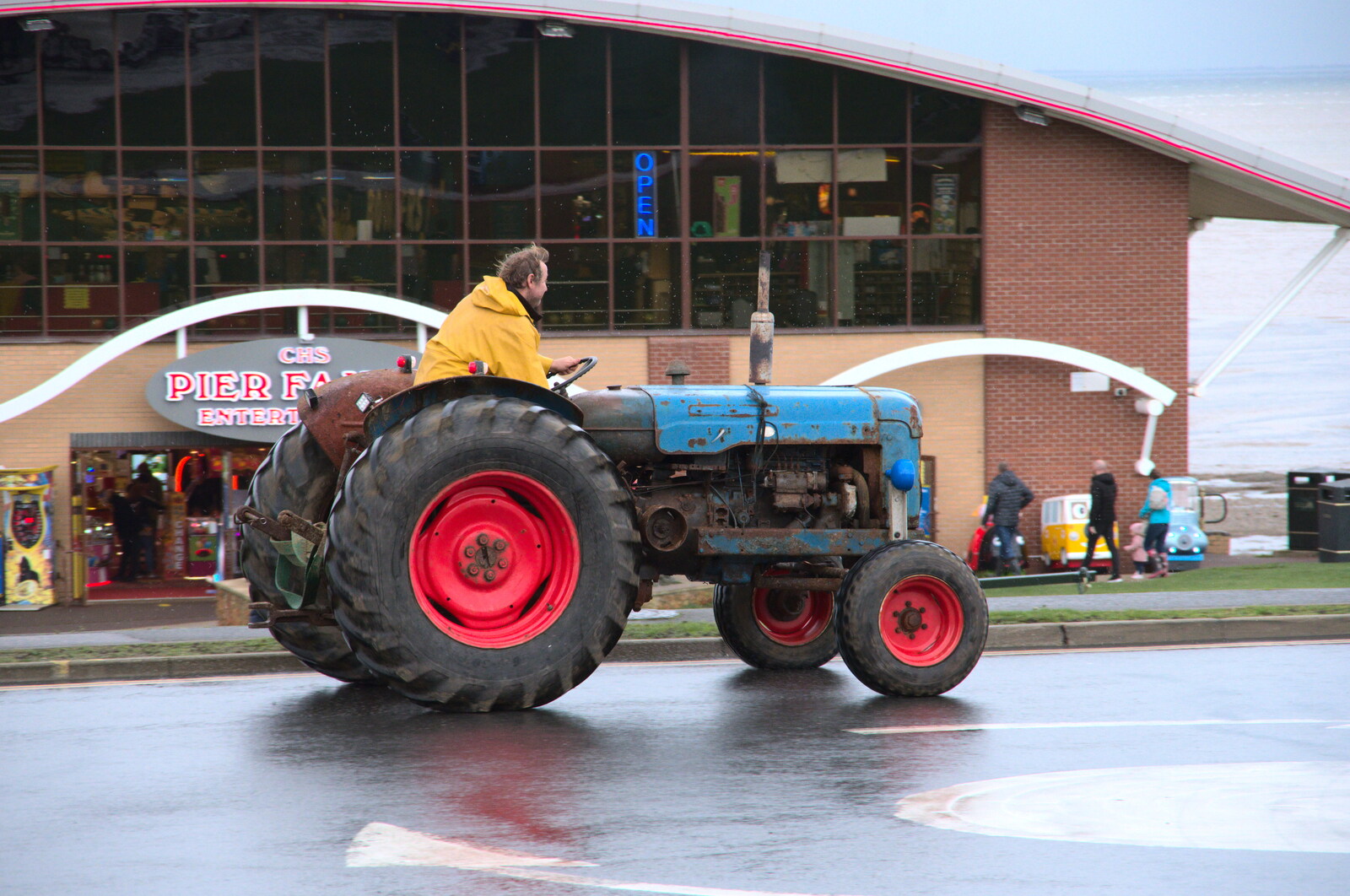 Someone takes their tractor out for a spin from A Postcard From Kings Lynn and "Sunny Hunny" Hunstanton, Norfolk - 31st October 2020