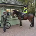 The groundsman and the horse have a chat, A Trip to Sandringham Estate, Norfolk - 31st October 2020