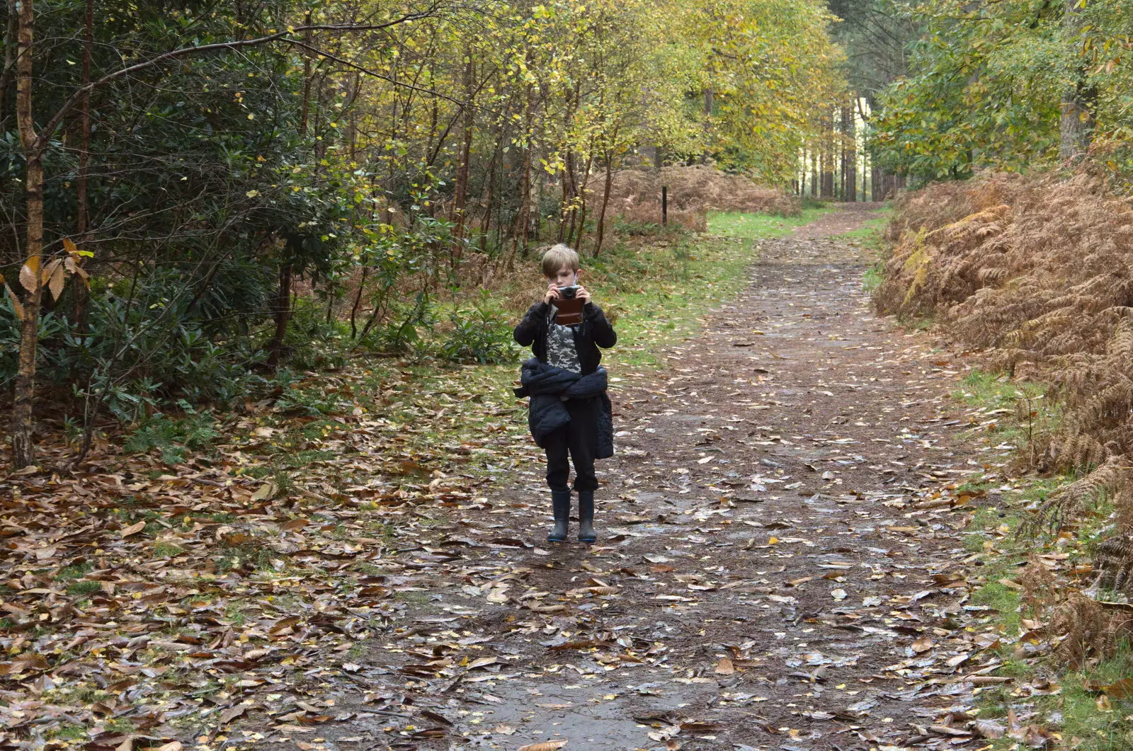 Harry with a camera, from A Trip to Sandringham Estate, Norfolk - 31st October 2020