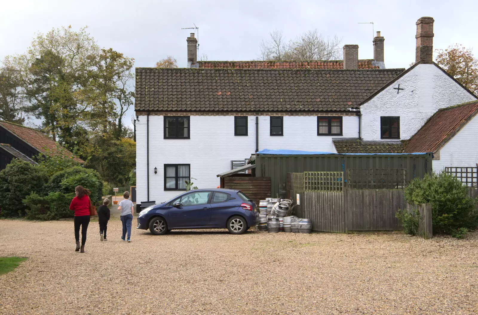 We wander off to breakfast, from A Trip to Sandringham Estate, Norfolk - 31st October 2020