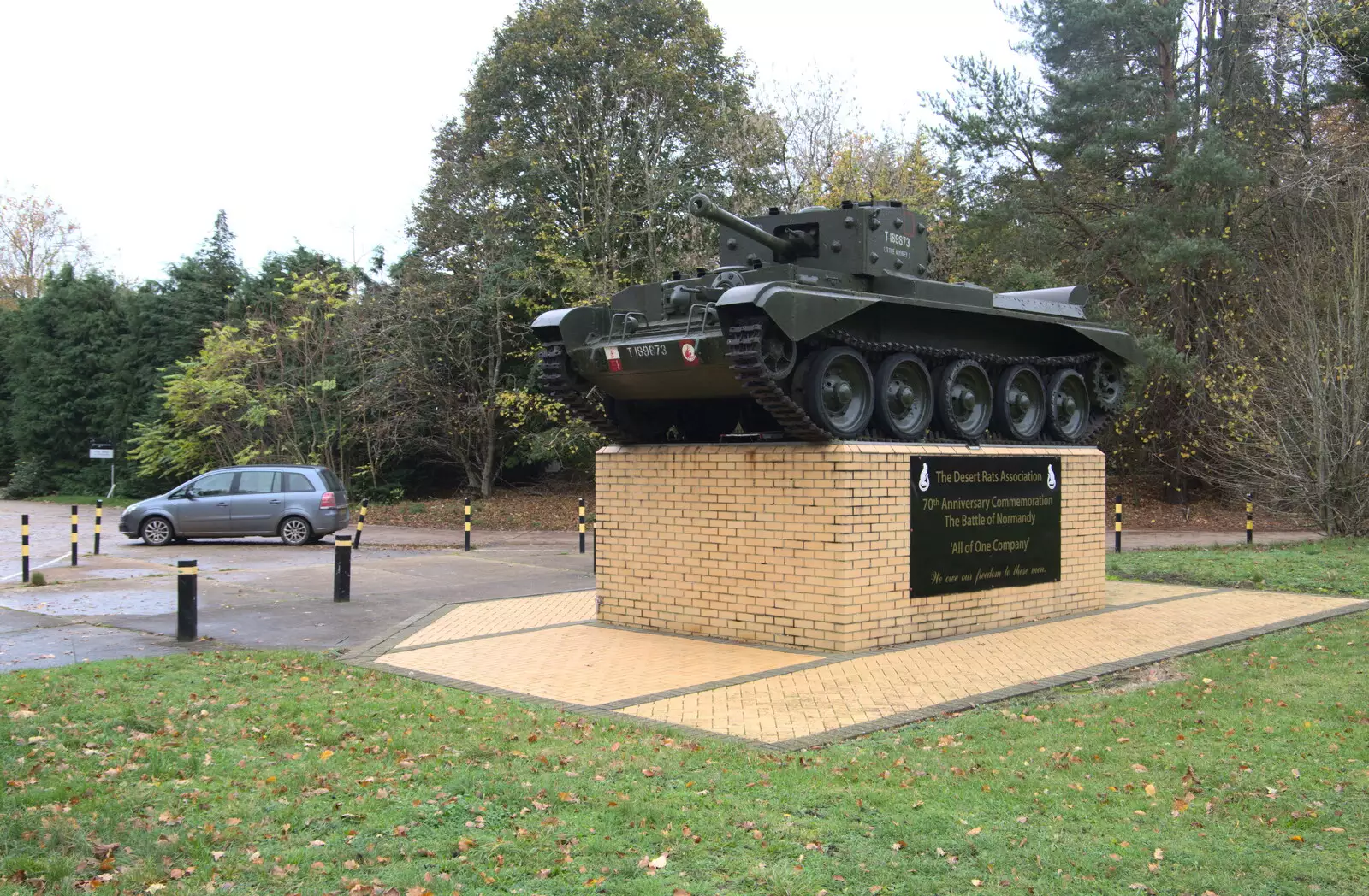 Down the road from the hotel, there's a tank, from A Trip to Sandringham Estate, Norfolk - 31st October 2020