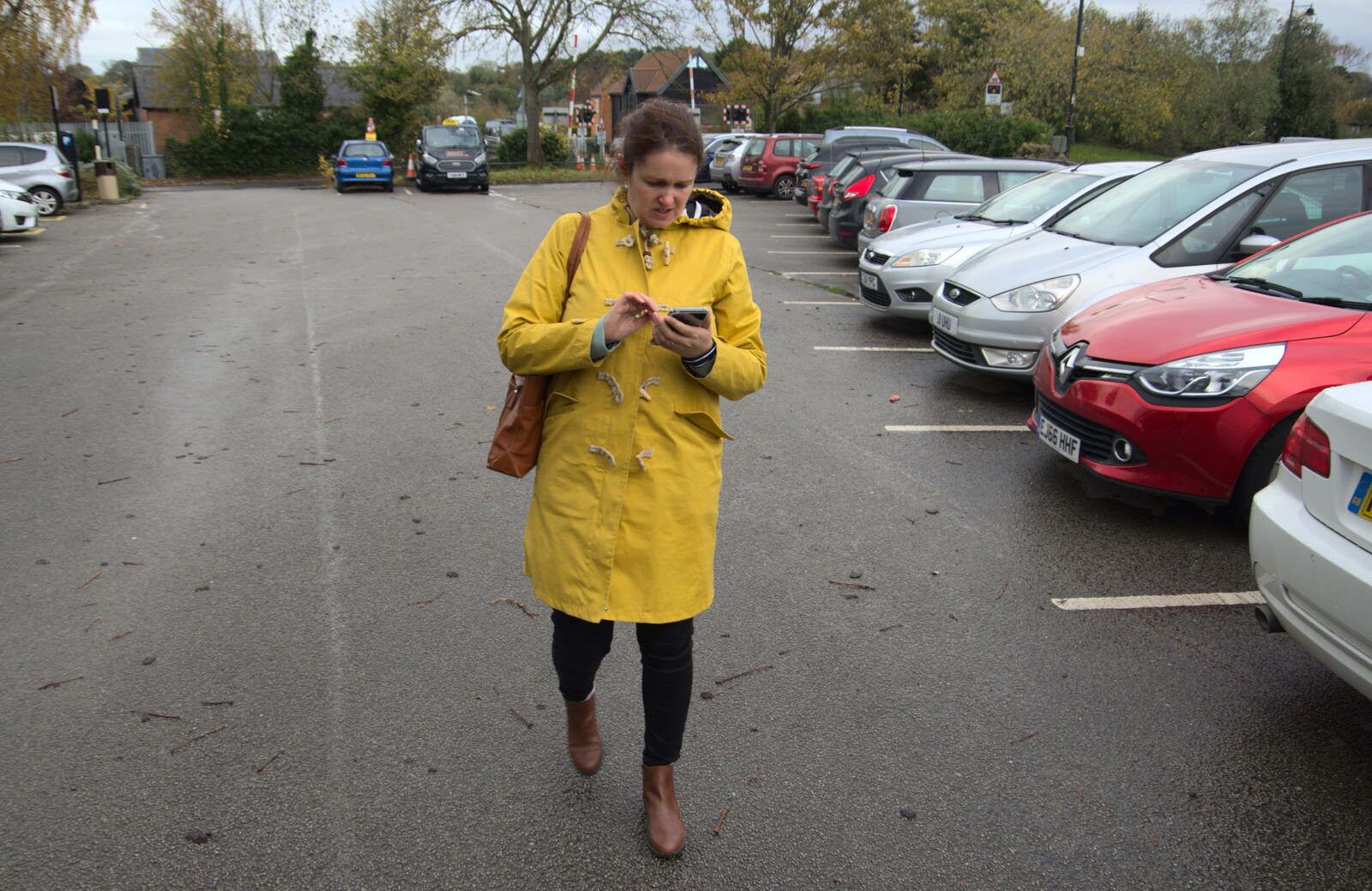 Isobel rants at a rubbish car-parking app from Isobel's Birthday, Woodbridge, Suffolk - 2nd November 2020