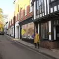 Isobel looks back as we walk up to the church, Isobel's Birthday, Woodbridge, Suffolk - 2nd November 2020