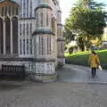 Isobel walks around St. Mary's Church, Isobel's Birthday, Woodbridge, Suffolk - 2nd November 2020