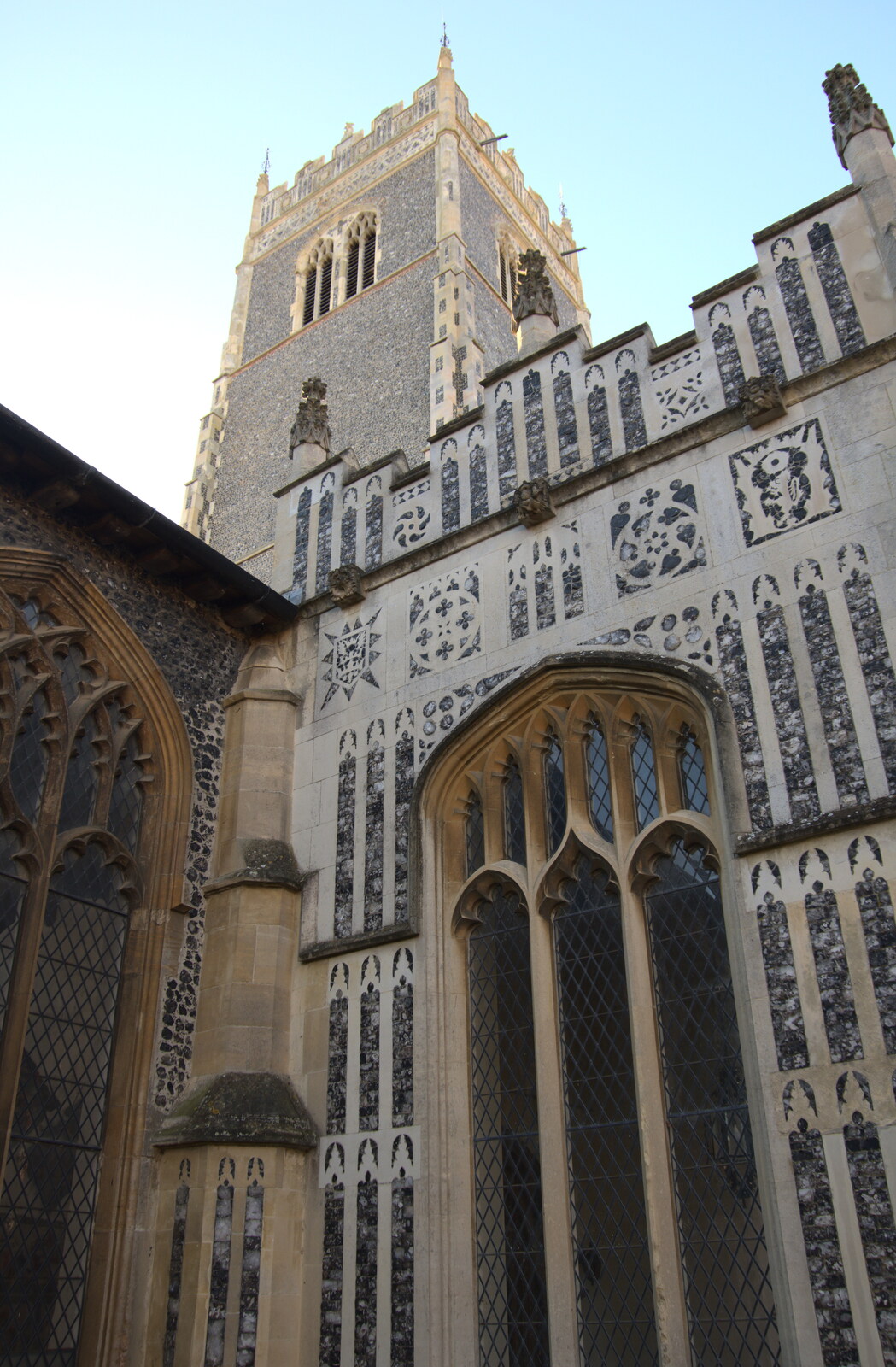 St. Mary's church tower from Isobel's Birthday, Woodbridge, Suffolk - 2nd November 2020